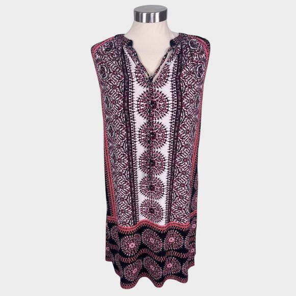 London Times Womens Size 4 Sleeveless Pattern Shift Polyester Dress - Picture 3 of 9